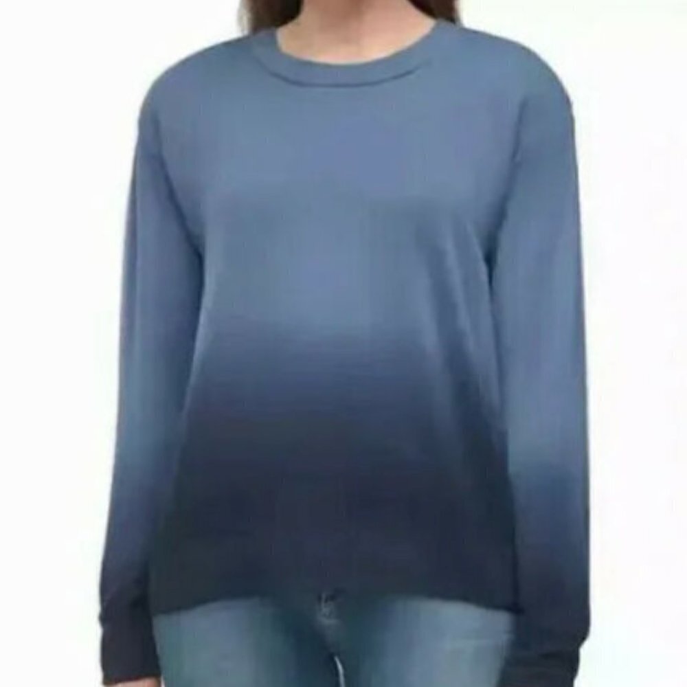 Splendid Super Soft Ombre Dip Dye Sweatshirt Pullover‎ Top XL Blue #203 F